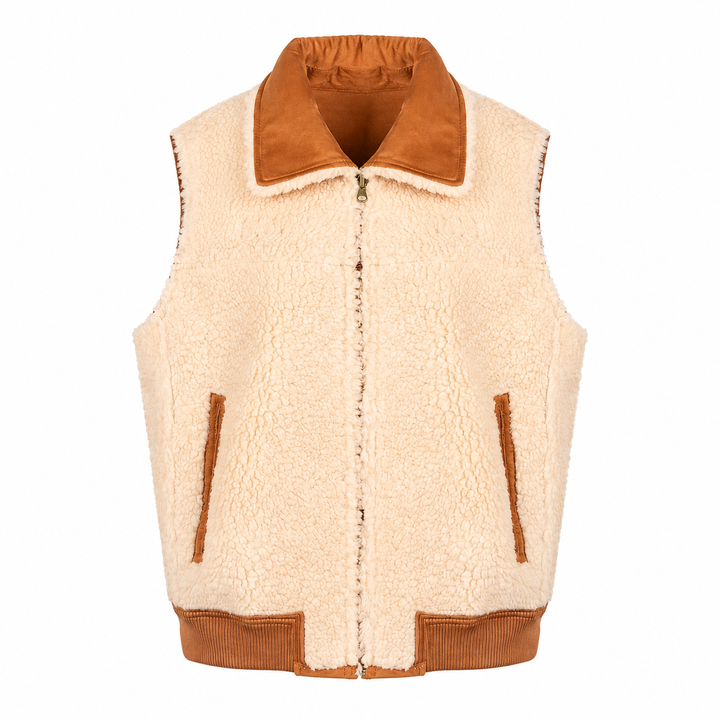 UGG Women's Lorne Reversible Zip Vest - Chestnut/Natural