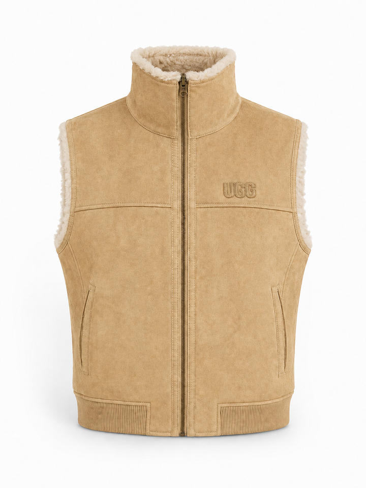 UGG Women's Lorne Reversible Zip Vest - Almond/Natural